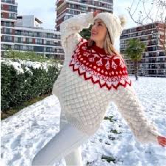 Zara Jacquard Sweater EUC - Picture 4 of 13